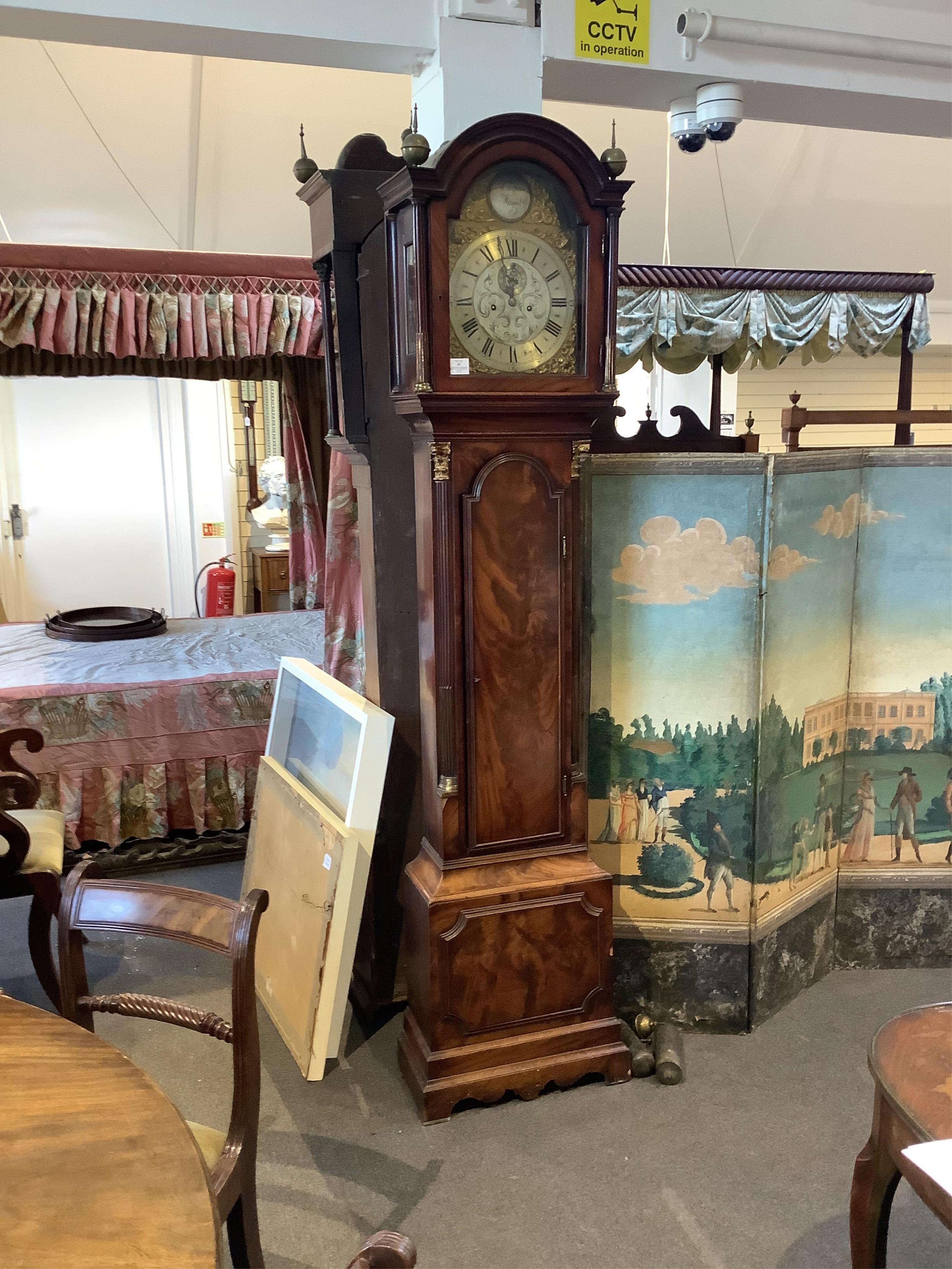 A George III mahogany eight day longcase clock, anonymous, c.1770